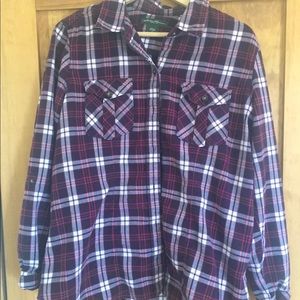 Eddie Bauer plaid flannel button down shirt